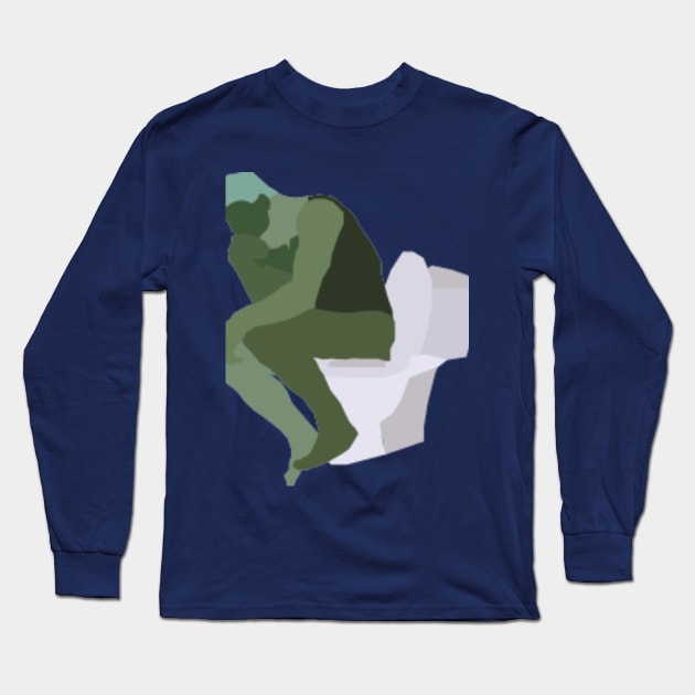 The Thinker Long Sleeve T-Shirt by  Iain the human